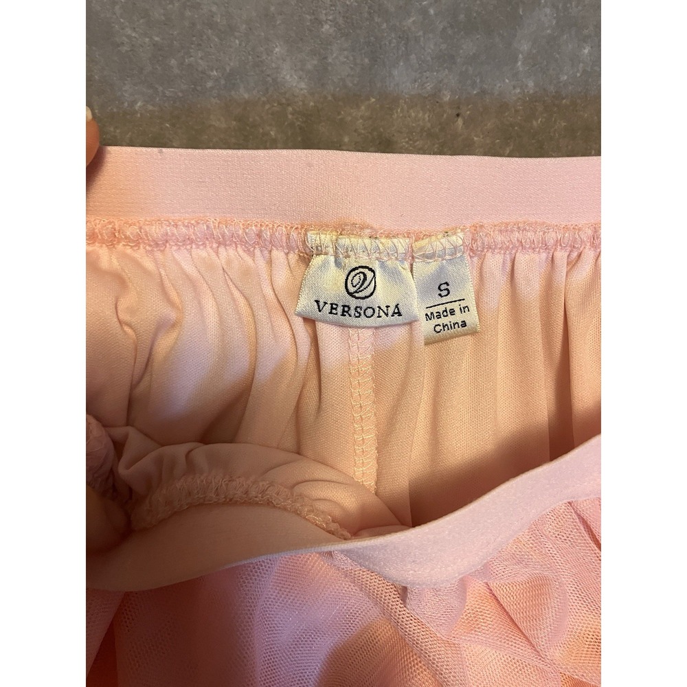 Versona S Pink Layered Star Sheer Tulle Tutu Skirt Balletcore Glenda Girlhood - Picture 2 of 8